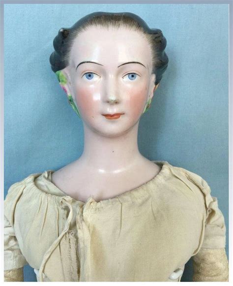 Antique Morning Glory China Lady Made By Schlaggenwald Old Dolls