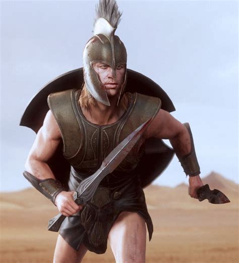 Troy Achilles Spartan Warrior Toolbag Bruce Willis Lion Sculpture