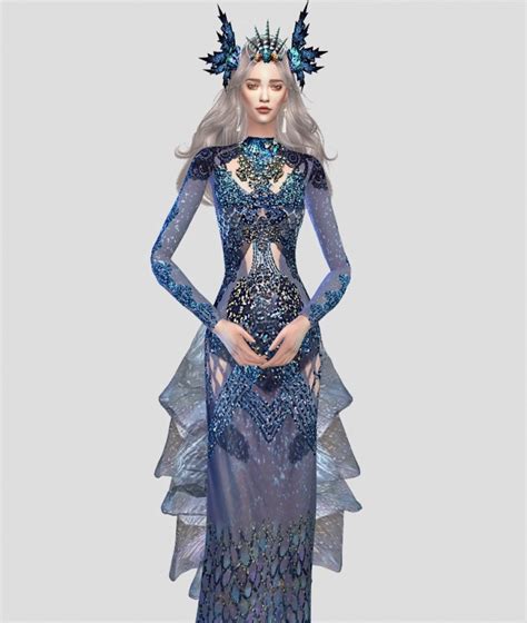 Arona Gown Crowns At Hoanglaps Sims Sims 4 Updates