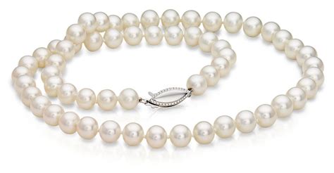 Classic Akoya Cultured Pearl Strand With 18k White Gold 7 5 8 0mm 16 Long Blue Nile Sg