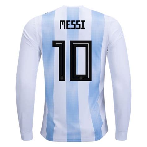 Adidas Lionel Messi Argentina Long Sleeve Home Jersey 2018 Messi