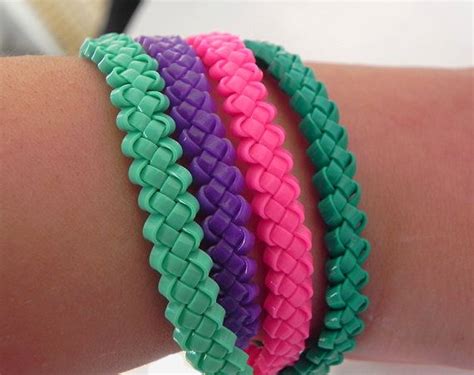 Gimp Lace Bracelet Braided Neon Magenta Lace By Giannascreations 600