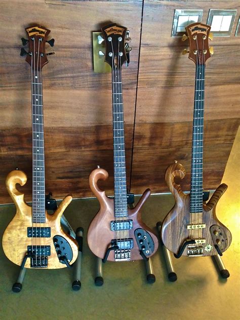 A Trio Of Carl Thompson Basses Custom Bass Guitar Guitar Bass Guitar