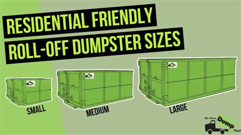 Dumpster Sizes Comparison Guide Available Sizes