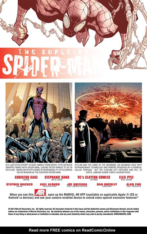 Read Online Inhumanity Superior Spider Man Comic Issue Full