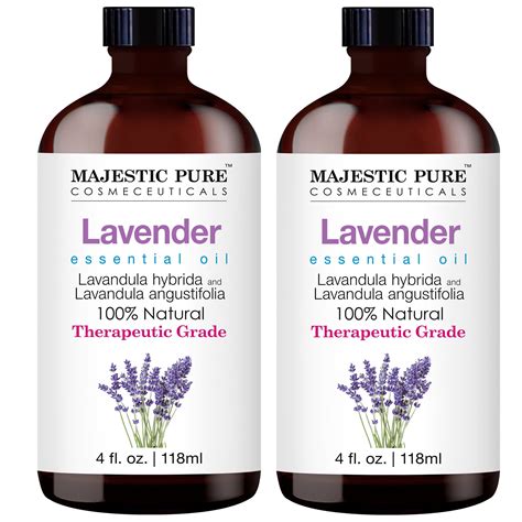 Majestic Pure Lavender Essential Oil 4 Fl Oz Pack Of 2