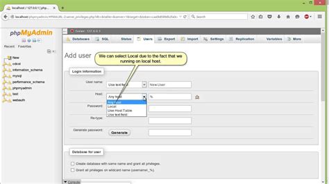 How To Create New Database User In Phpmyadmin Youtube