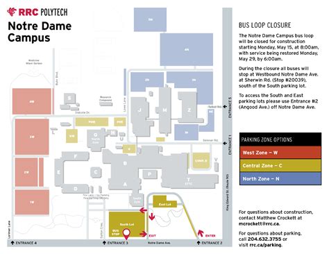 Bus Loop Closure at the Notre Dame Campus : RRC Polytech
