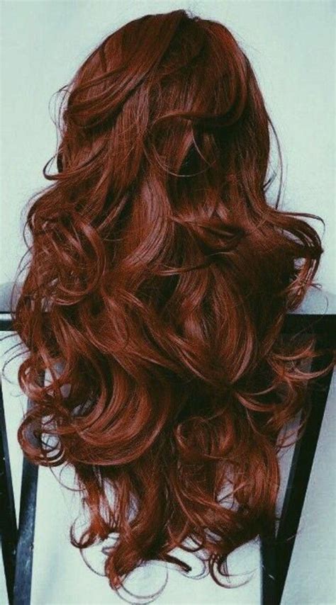 Kastanienbraune Haarfarbe Schöne Und Helle Locken Haircolor Reddish