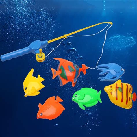 Funny Magnetic Fishing Toy With 6 Fish And A Fishing Rods Outdoor Fun