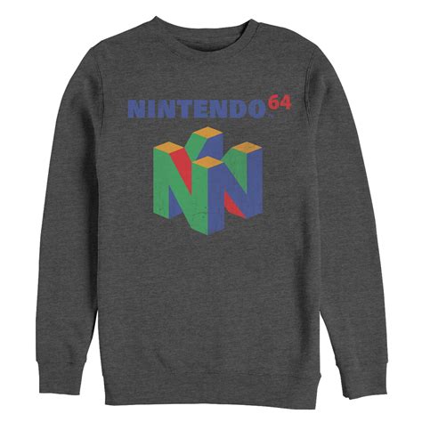 Nintendo Mens Nintendo Classic N64 Logo Sweatshirt