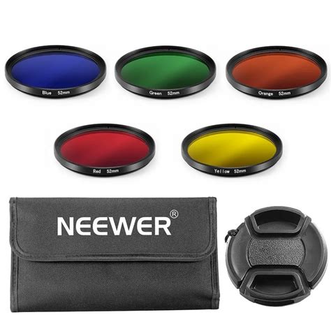 Neewer 52mm Color Filter Kit For Nikon Dslr Cameras5color Filters