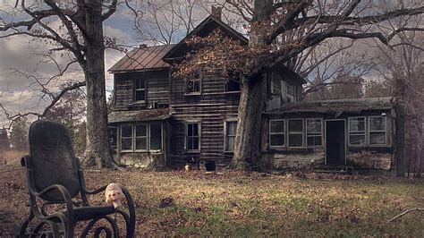 Hd Wallpaper House Farmhouse Abandoned Property Haunted House Ghost House Wallpaper Flare