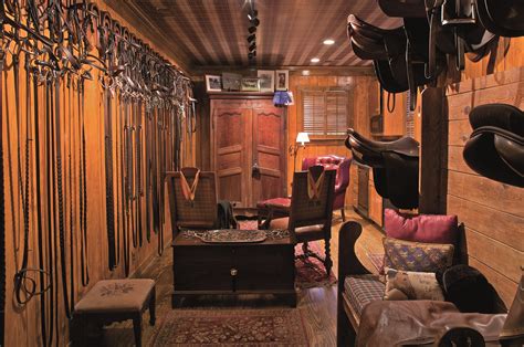 See these ultimate horse barns. Things look mighty cozy at Rallywood. | Tack room, Horse ...