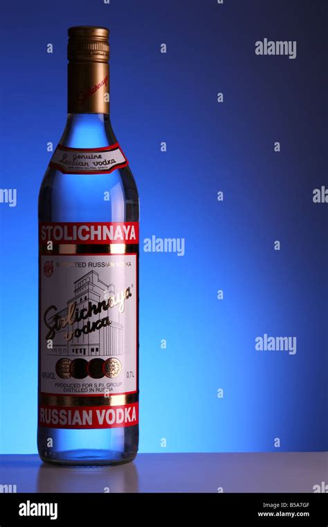 A Bottle Of Stolichnaya Vodka On A Bar Stock Photo Alamy