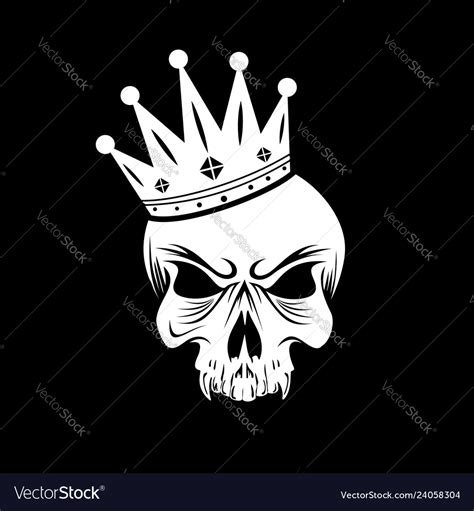 Skull King Logo Royalty Free Vector Image Vectorstock