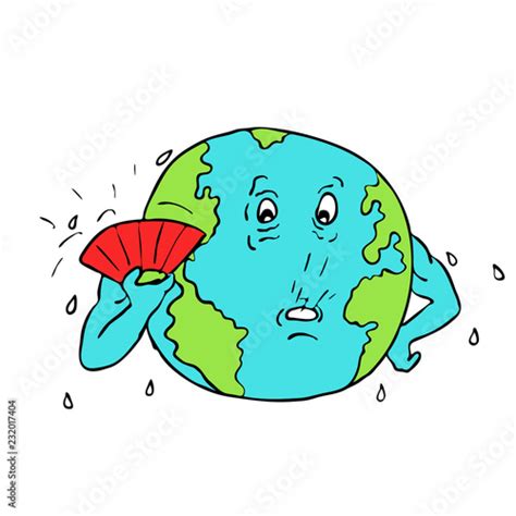 Earth Global Warming Drawing Color Buy This Stock Vector And Explore