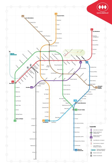 Santiago Metro Map Rtransitdiagrams