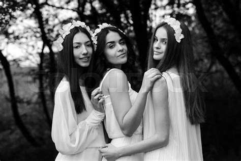 Three Beautiful Girls Stock Image Colourbox
