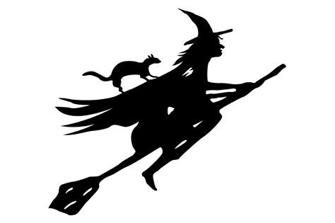Halloween Witch Svg Silhouette Graphic By Artgraph · Creative Fabrica
