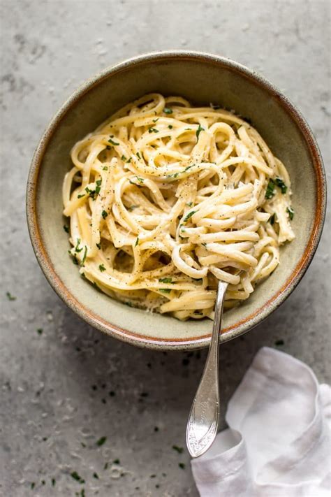 And that creamy garlic sauce is so tasty. 15 Minute Creamy Garlic Pasta Recipe • Salt & Lavender