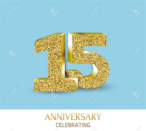 Free Download 15 Year Happy Anniversary Banner 15th Anniversary Gold On