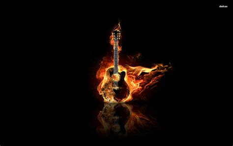 🔥 42 Flaming Guitar Wallpaper Wallpapersafari