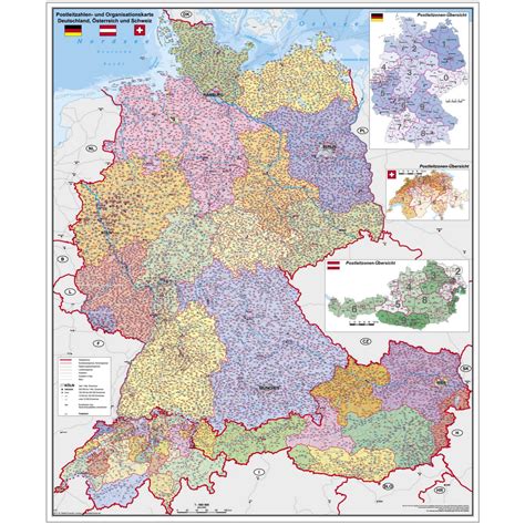 NemČija Stenski Pokrajinski Zemljevid PiŠi BriŠi Plastifikacija