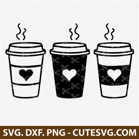 Coffee Cup Svg File Coffee Cup Bundle Svg Png Dxf Eps For