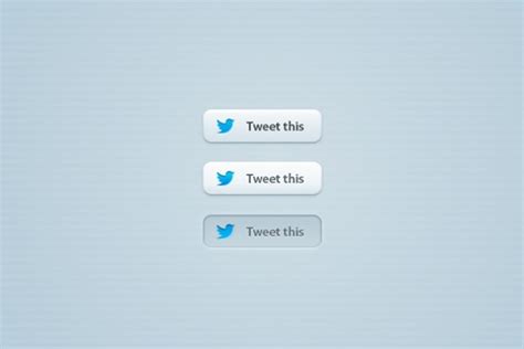 Elegant Twitter Buttons Psd Free Psd File