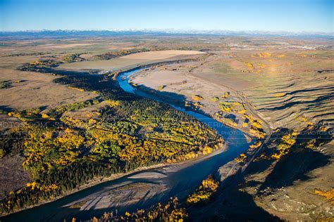 Aerial Photo Bow River Valley