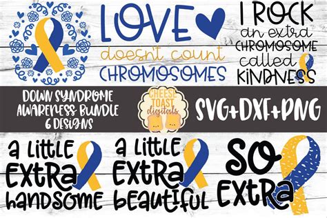 Down Syndrome Awareness Bundle Svg Png Dxf Cut Files