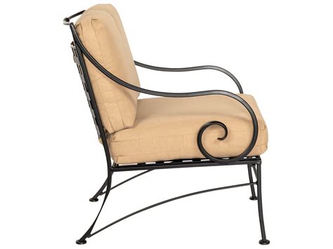 Woodard Sheffield Cushion Wrought Iron Lounge Chair Wr3c0006