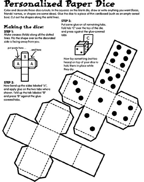 18 Best Make Your Own Dice Images On Pinterest Preschool