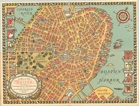 A Map Of Old Boston Curtis Wright Maps