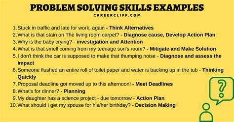 Problem Solving Skills Examples At Work