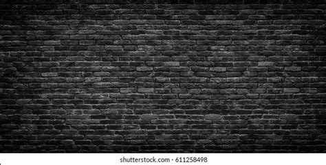 Dark Brick Wall Texture Black Brick Stock Photo Edit Now 611258498