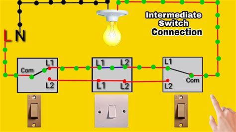 On Vidio Intermediate Switch Wiring Connection 4 Way Switch Wiring
