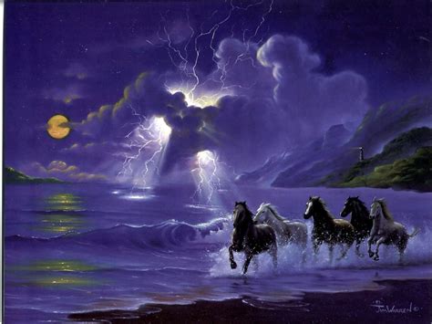 Jim Warren Riders On The Storm Surrealism Painting Riders On The