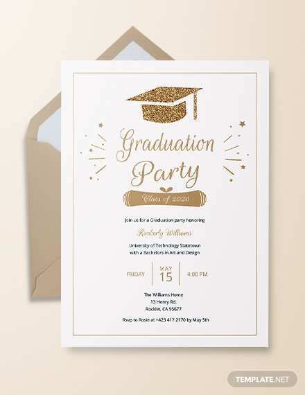 Blank Graduation Invitation Template Cards Design Templates