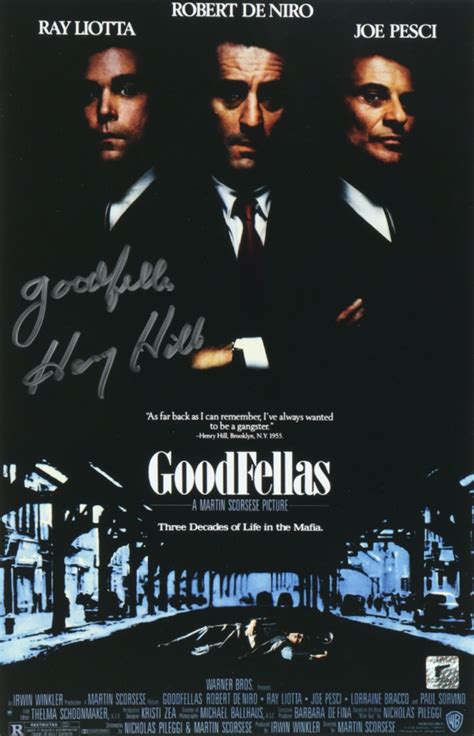 Henry Hill Signed Goodfellas 11x17 Poster Inscribed Goodfella Hill