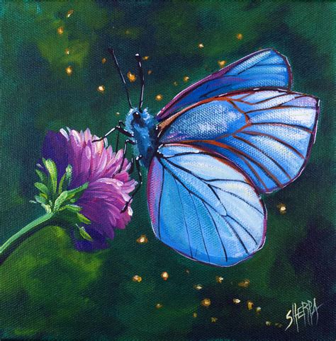 How To Paint Blue Butterfly On Clover Step By Step Free Video Lesson