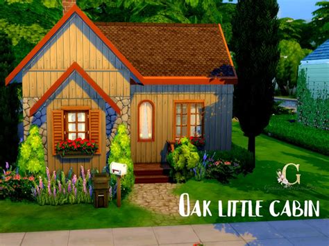 Oak Little Base Game Cabin By Genkaiharetsu From Tsr Sims 4 Downloads