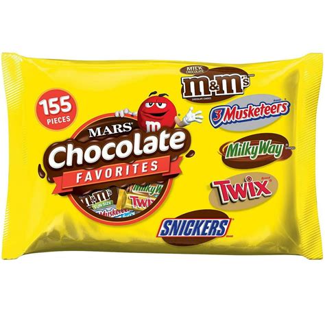 Mars Chocolate Bars Favorites Variety Mix 155 Count