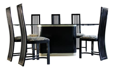 Modern Black Lacquer Dining Table