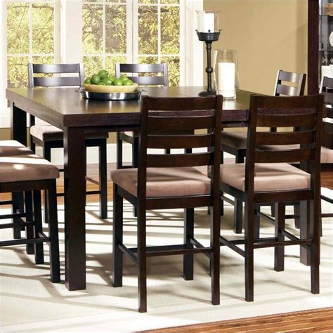 The furniture usually used in a dining room and sometimes sold as a matching set, as a. Steve Silver Boulevard 5-Piece Counter Height Dining Table ...