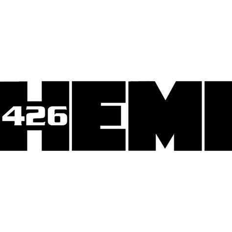 Hemi 426 V8 Motors Muscle Cars Decals Passion Stickers
