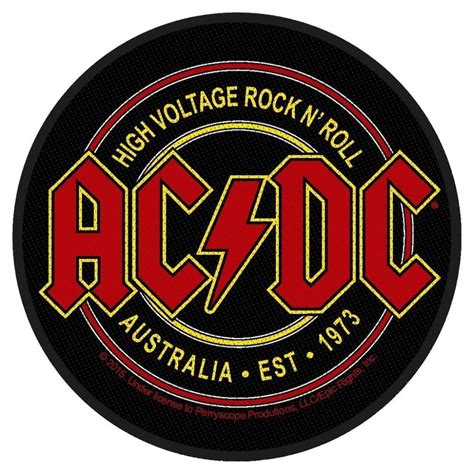 Acdc High Voltage Rock N Roll Patch Rock Band Logos Band
