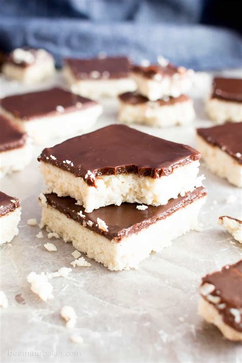 But treats of all kinds are still fair game, even when you've ditched the dairy, including. 5 Ingredient No Bake Chocolate Coconut Bars (Paleo, Vegan ...