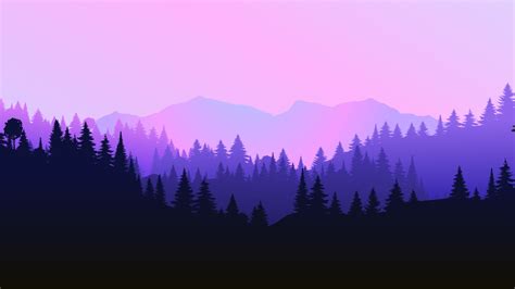 Beautiful Forest Panoramic Realistic Neon Vector Vivid Background